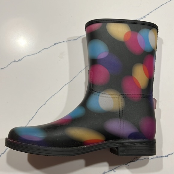 Multi-Dot Dirty Laundry Rain Boots Size 6 - Picture 3 of 4